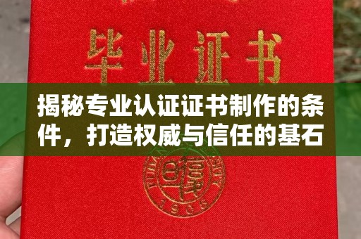 川汇揭秘专业认证证书制作的条件，打造权威与信任的基石