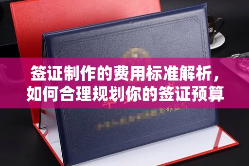 川汇签证制作的费用标准解析，如何合理规划你的签证预算